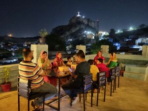 Family at Sunset Cafe and Restaurant in Jodhpur