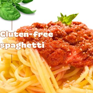 Gluten-free spaghetti. at Sisu Kitchen %100 Vegan in Antalya