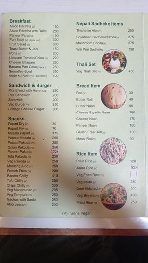  at Annapurna Veg & Vegan Restaurant in Kathmandu
