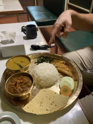 Thali set  at Annapurna Veg & Vegan Restaurant in Kathmandu