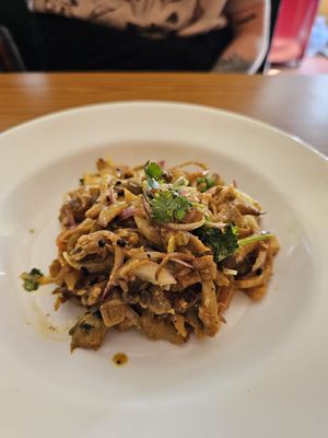 Mushroom choila at Annapurna Veg & Vegan Restaurant in Kathmandu
