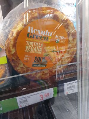 Vegan tortilla, it's really delicious, made with chickpea instead of egg, with potatoes and onions at Centro Comercial Alcampo Ferrol in Ferrol