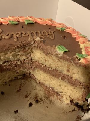 Custom cake - slice view!  at Sweet Almond - Plant Based Bakery in Dublin