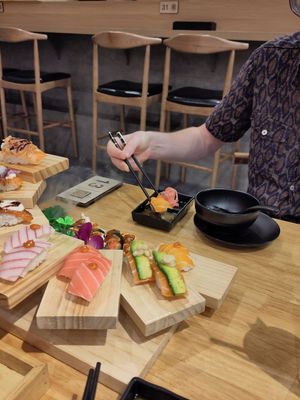 Sushi set at TOJY Sushi Chay in Ho Chi Minh City