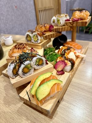 Sushi set  at TOJY Sushi Chay in Ho Chi Minh City