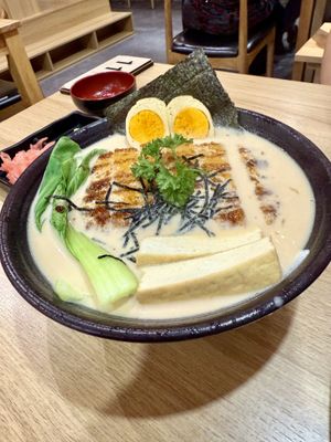 Katsu “chicken” ramen  at TOJY Sushi Chay in Ho Chi Minh City