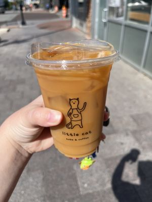 Cold brew with oat  at Little Cat x Three Bites in Columbus