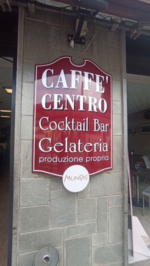 Insegna at Caffè Centro in Paesana