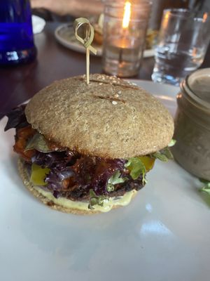 Summer burger   at be love in Victoria