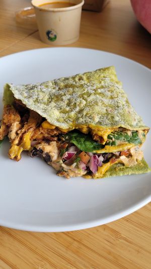 Quesadilla at be love in Victoria