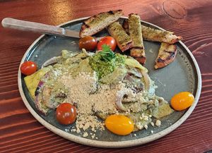 Nettle ravioli at be love in Victoria