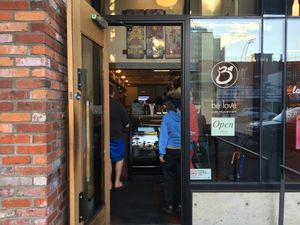 Front door at be love in Victoria