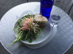 Falafel burger plate  at be love in Victoria