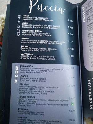 Menu at L'isule Cafè in Cannobio