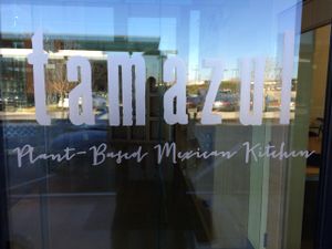 Signage on front door at Tamazul in Oklahoma City