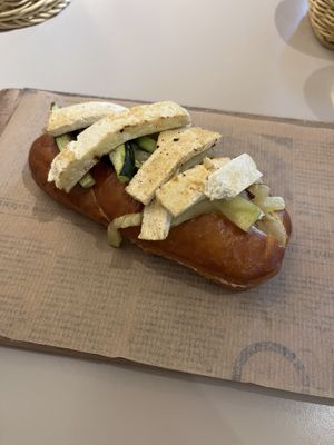 Sandwich wit tofu, grilled zucchini and sauerkraut  at Hotel Pokljuka in Zgornje Gorje