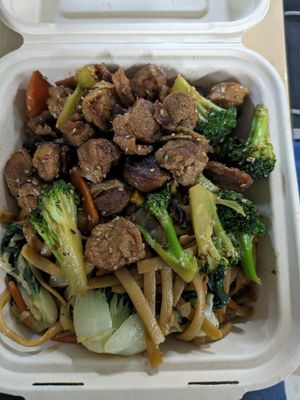 Sesame ginger chikn with lo mein at It's All Natural in Columbus