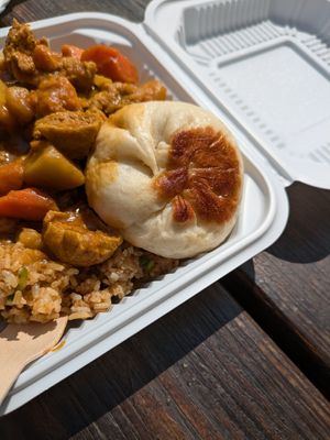 Chinese BBQ bun at It's All Natural in Columbus