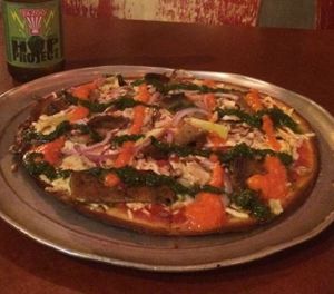 vegan pizza at Two Boots Nashville in Nashville