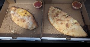Earth mother calzone with vegan cheese   #Veganuary at Two Boots Nashville in Nashville