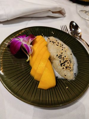 Mango sticky rice at Royal Thai in Barcelona