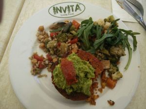 Corn Fritter (Vegan) at Invita Living Food in Melbourne