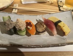 6-piece assortment  at Shojin Sushi Minamo in Osaka