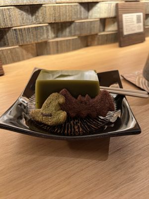 matcha yokan   at Shojin Sushi Minamo in Osaka