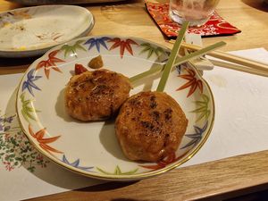 Steamed soymeat at Shojin Sushi Minamo in Osaka