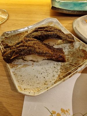 Eggplant nigiri at Shojin Sushi Minamo in Osaka