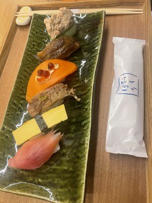 Basic sushi combo #Veganuary at Shojin Sushi Minamo in Osaka