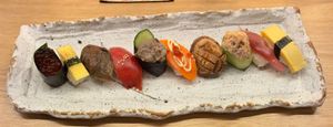 10-pc sushi set at Shojin Sushi Minamo in Osaka