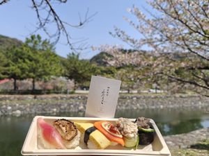 Take-out for next day Uji day trip at Shojin Sushi Minamo in Osaka