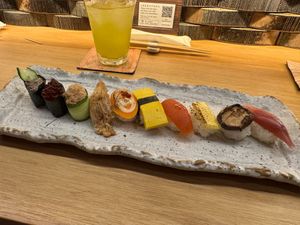 Vegan Omakase Set at Shojin Sushi Minamo in Osaka