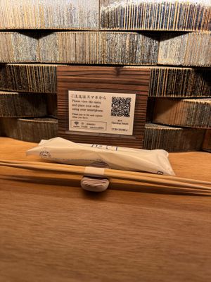 Scan to Order at Shojin Sushi Minamo in Osaka