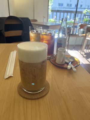 Iced cafe au lait  at Folksaka in Osaka
