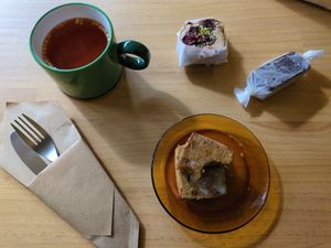 It makes you want to eat everything they have, everything looks delicious. at Folksaka in Osaka