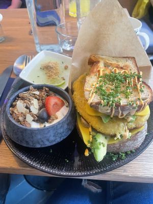 Vegan brunch set  at Cafe Pacifico in Helsinki