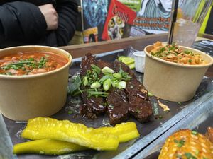 Brisket tray   at Saint Monday in East London