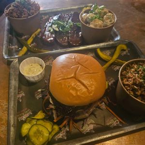 LD's Kitchen BBQ Tray and Sandwich at Saint Monday in East London