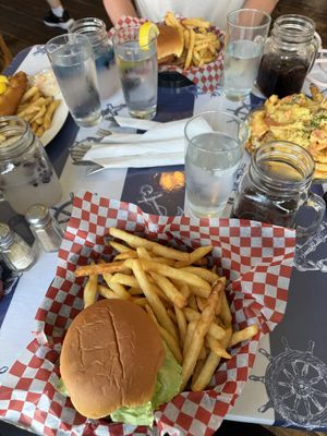 Vegan Burgers with vegan mayo  at The Rusty Anchor Restaurant in Inverness