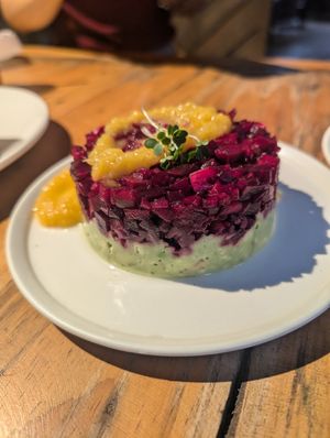 Beetroot tartare at NOIR in Nairobi