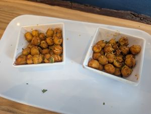 Baked chickpeas at The Vegan Spot in Highland Park