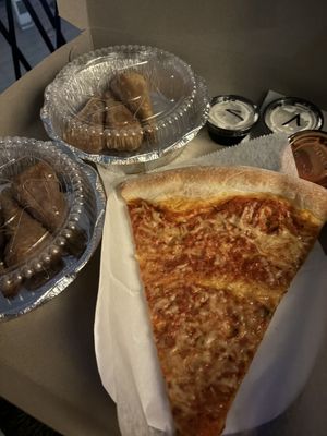Vegan pizza and wings takeout   at Vinnie's Pizzeria in Brooklyn