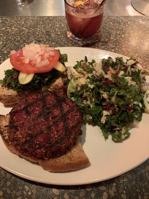 The burger was amazing and the side salad was delicious    at Northstar Cafe - Easton in Columbus