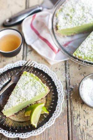 Key lime pie at Om Prana in Quebec