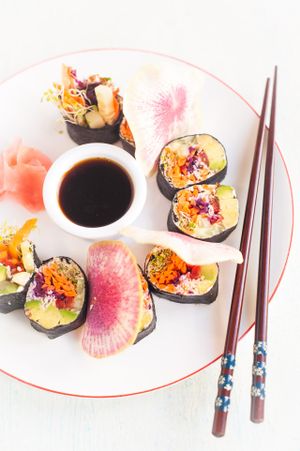 sushi at Om Prana in Quebec