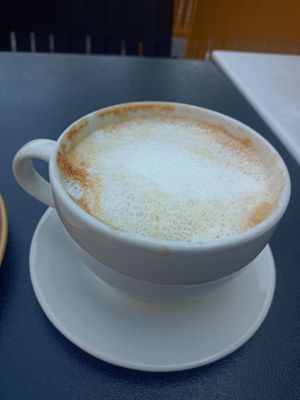 Coffee soy milk at Milton B - Cafétéria Urbaine in Montreal