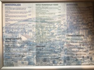 Menú   at Simbad in Barcelona