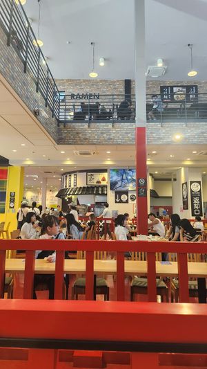 Order via the kiosk. There is one vegan curry! at Food Stadium Fuji-Q Highland in Fujiyoshida